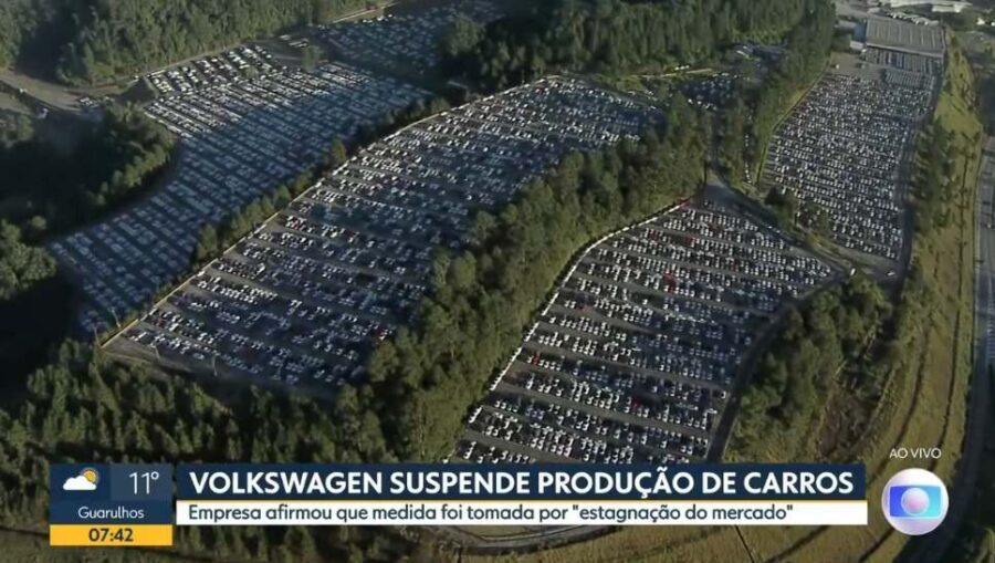 Imagem de pátio lotado da Volswagen